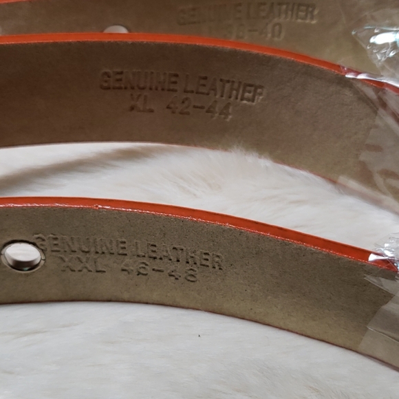 Orange Genuine Leather Variable size belts - Picture 6 of 8